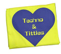 Techno & Titties T-shirt - neon yellow