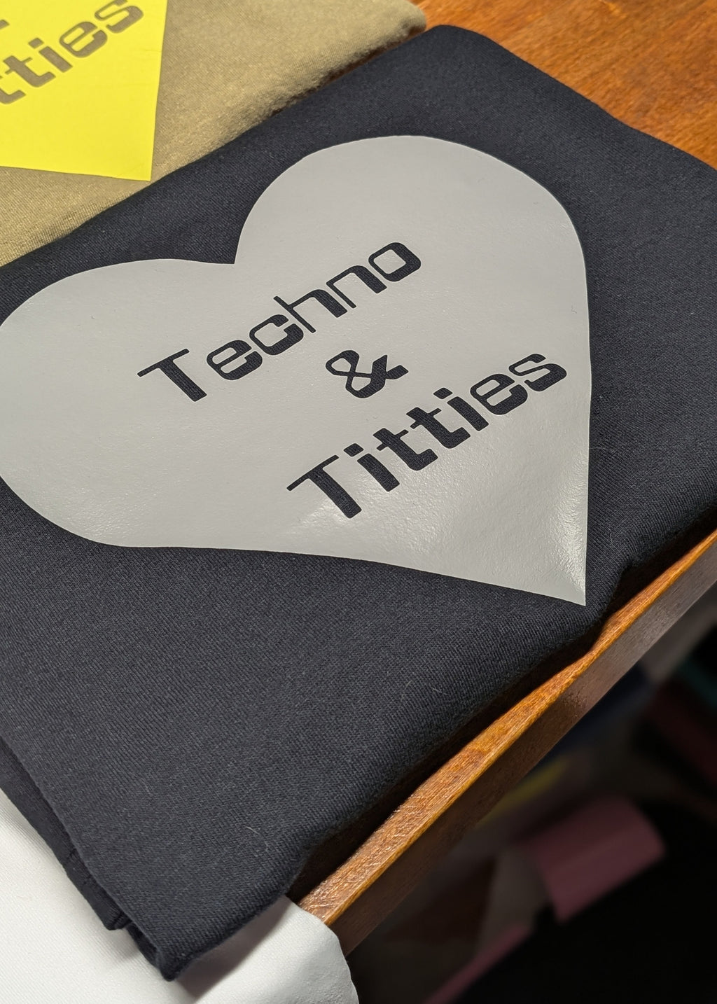 Techno & Titties T-shirt - black and silver